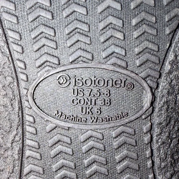 NWT Isotoner 7.5-8 Navy Fur-Lined Slippers - Picture 5 of 5